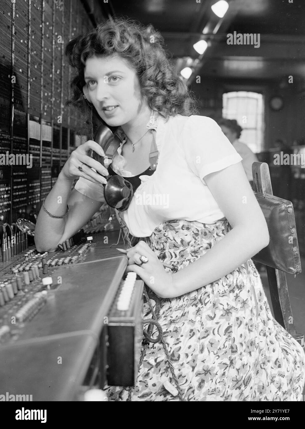 ' HULLO' GIRLS IN TRAINING .   Post Office telephone operating Schools in London are busy training candidates who left the secondary schools at the end of the summer term to enter the business world .   Their are three main schools . At Temple Bar Exchange the training is in automatic operating . Manual operating is dealt with at the Clerkwell Exchange , and long distance and overseas operating at Faraday Building .   An official of the G.P.O. said ' we have plenty of room for girls of good education who wish to enter the telephone service and make it their career .     PICTURE SHOWS:-  Miss E Stock Photo