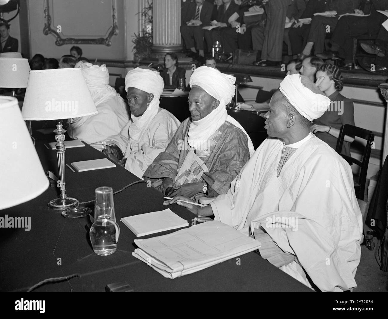 AFRICAN CONFERENCE OPENS.   Mr . Herbert Morrison , the Lord President of the Council, opened the 1948 African Conference at Lancaster House, London. He was deputising for the Prime Minister whose indisposition prevented him from being president The conference marks an important stage in the pooling of thought and experience on problems affecting Africa and is attended by delegates from the legislative councils of all British Africa .   They will discuss local government , public relations, medical policies, agricultural development, current economic problems and means of economic development. Stock Photo