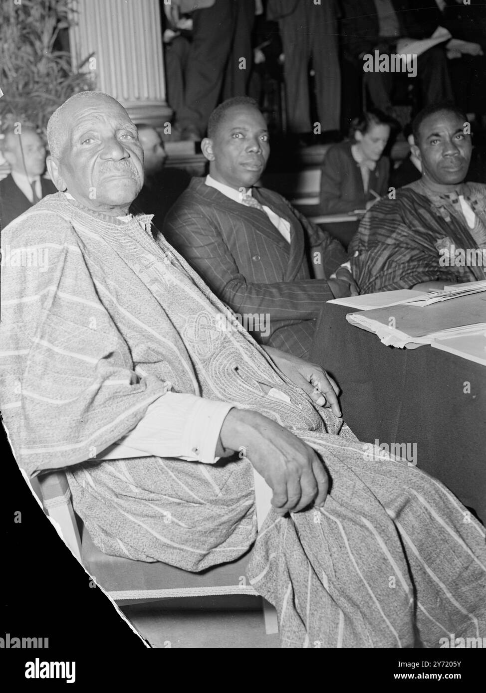 AFRICAN CONFERENCE OPENS.   Mr . Herbert Morrison , the Lord President of the Council, opened the 1948 African Conference at Lancaster House, London. He was deputising for the Prime Minister whose indisposition prevented him from being president The conference marks an important stage in the pooling of thought and experience on problems affecting Africa and is attended by delegates from the legislative councils of all British Africa .   They will discuss local government , public relations, medical policies, agricultural development, current economic problems and means of economic development. Stock Photo