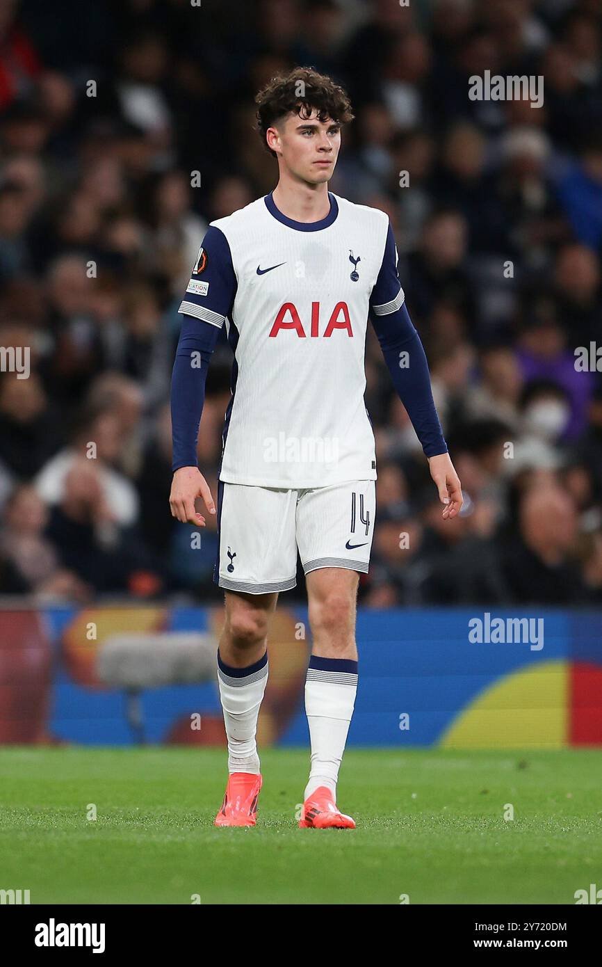 London, UK. 26th Sep, 2024. Tottenham Hotspur midfielder Archie