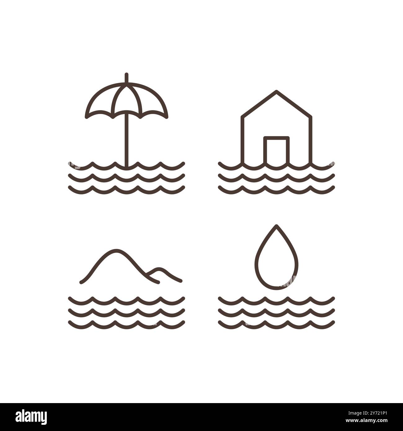 outdoor vacation holiday icon set design vector Stock Vector
