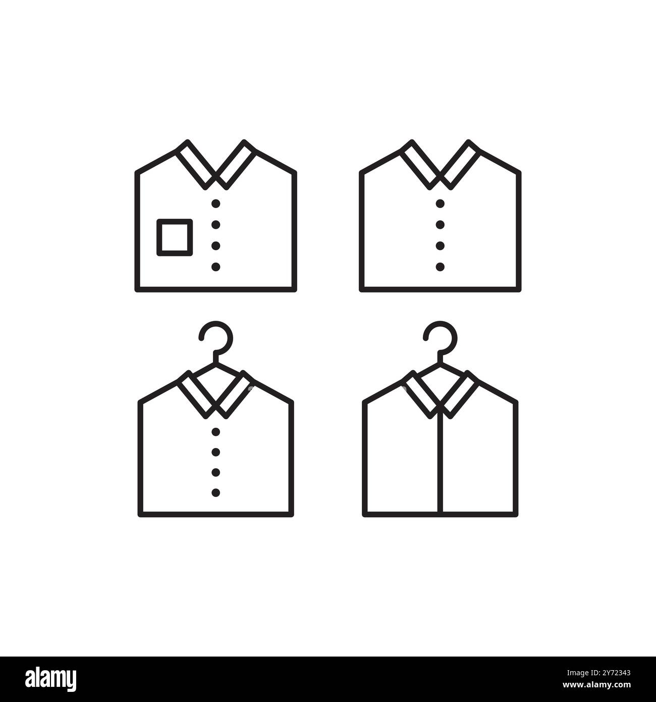 neat men clothes line set icon design vector Stock Vector