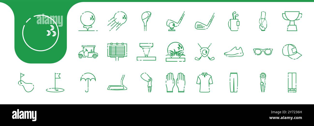 golf sport line icon vector design Stock Vector