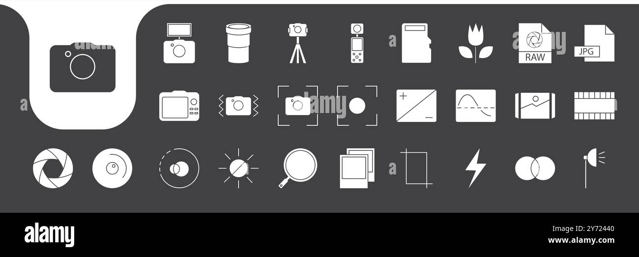 photographer tools kit icon vector design Stock Vector