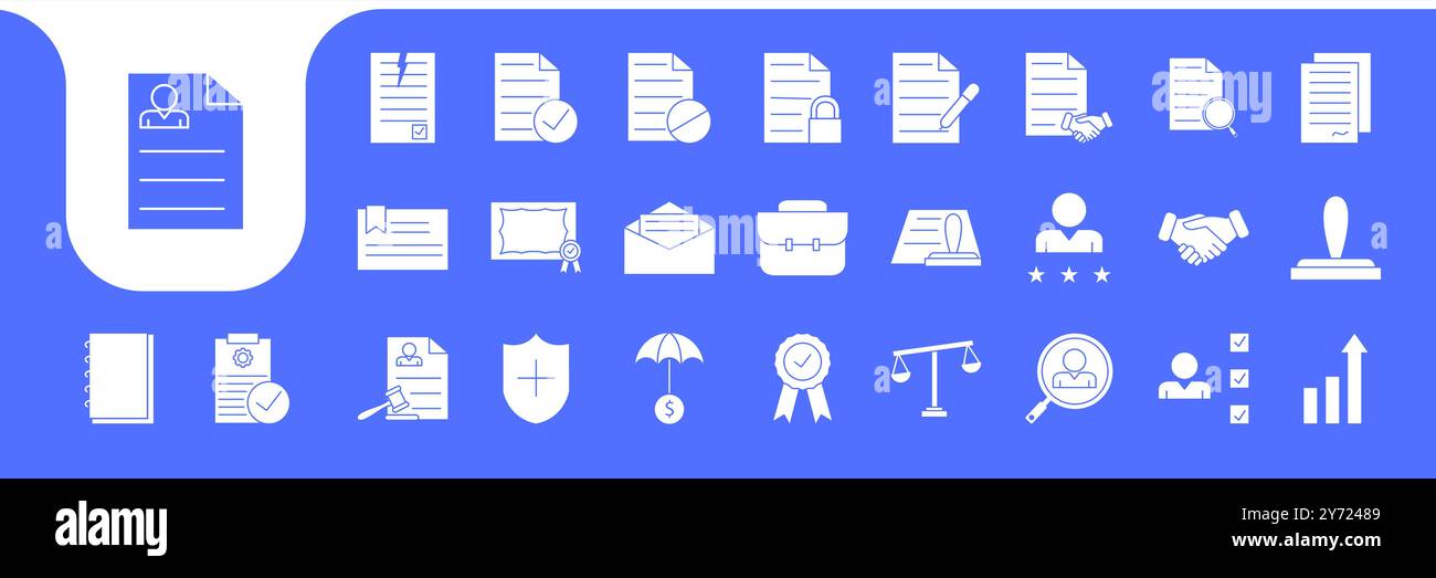 document agreement contract icon vector designs Stock Vector