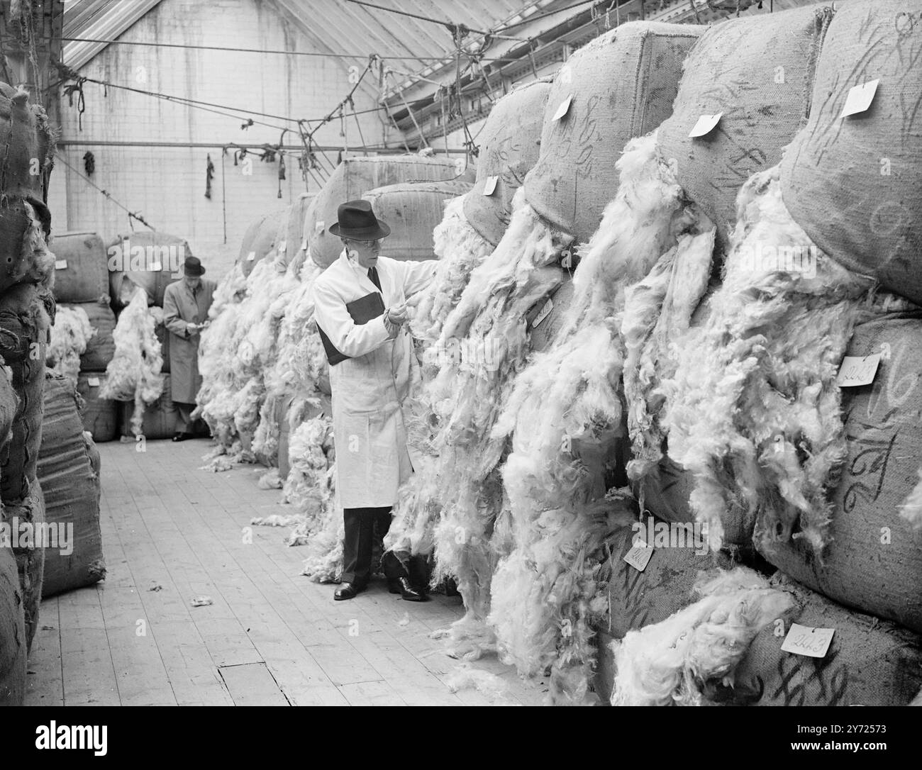 Picture shows: Special Wool Warehouse.   Undated. Stock Photo