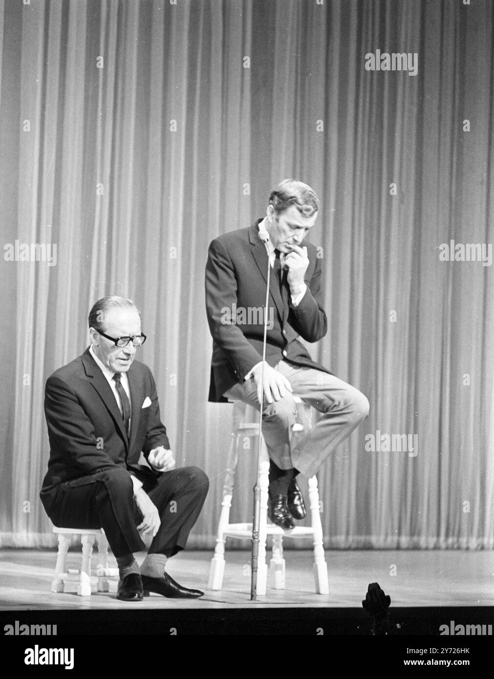 Arthur Askey (left) and Val Doonican (Irish Singer and Entertainer) at ...