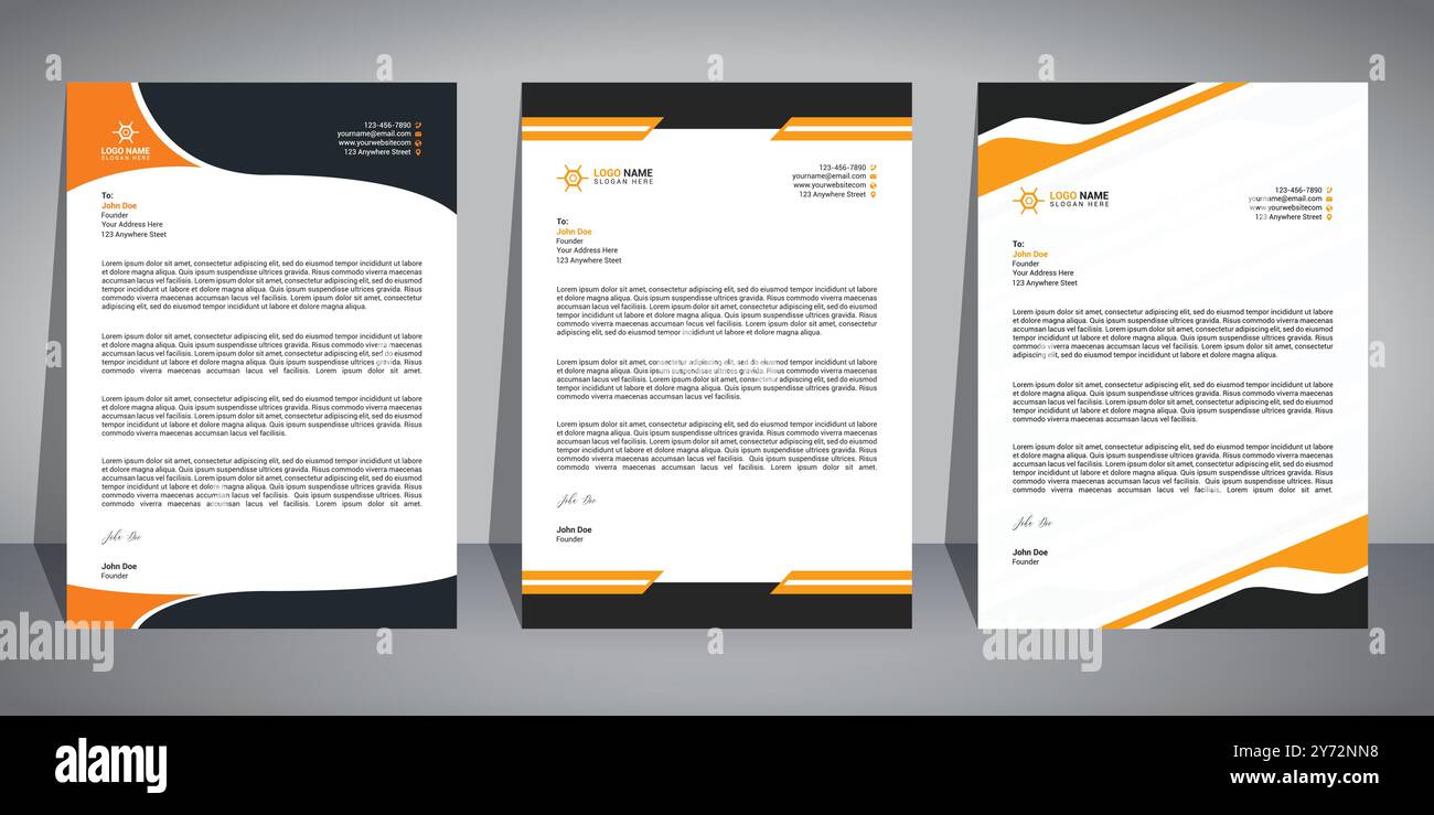 Creative Letterhead Design Stock Vector