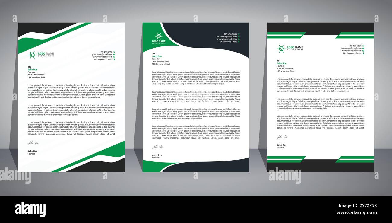 Professional Letterhead Design Stock Vector