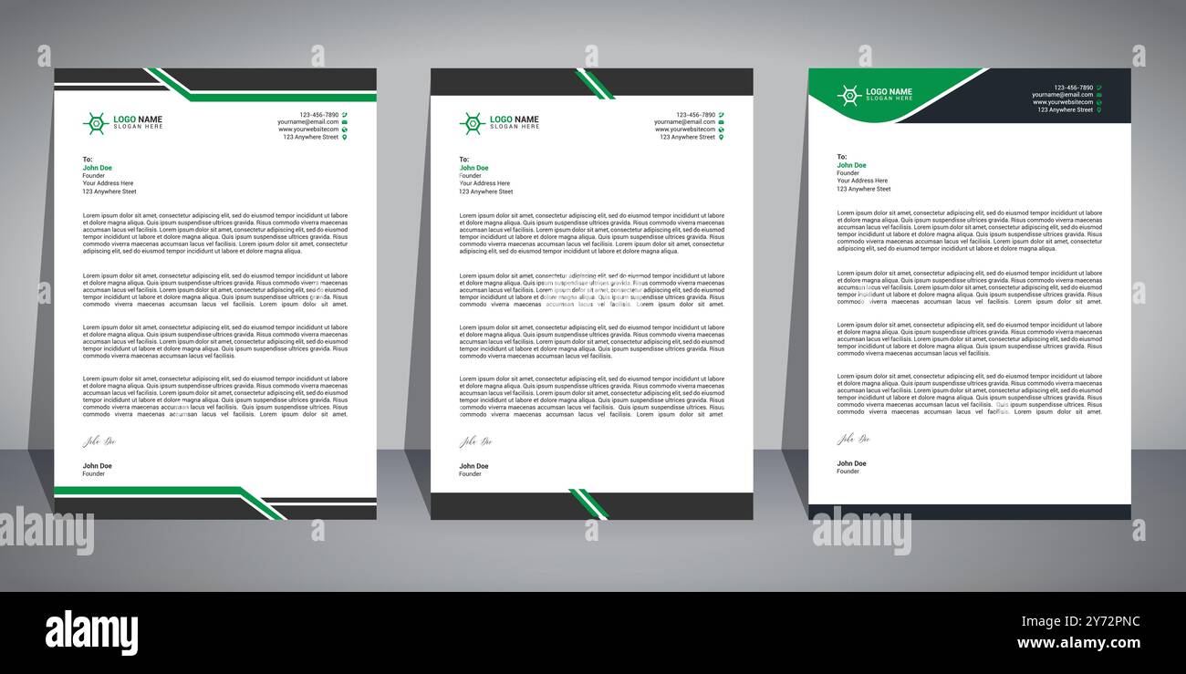 Professional Letterhead Design Stock Vector