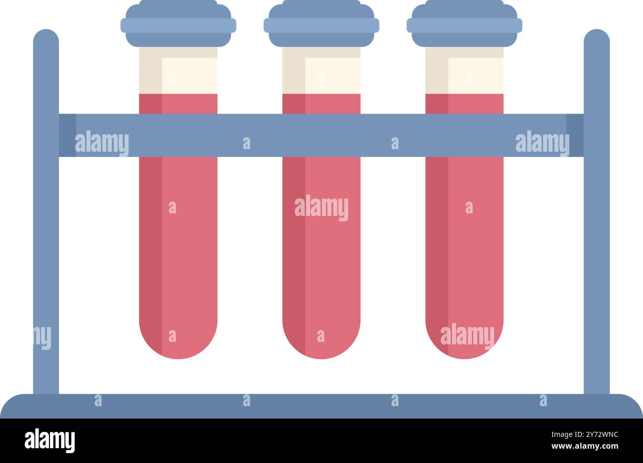Medical samples in a test tube rack Stock Vector Images - Alamy