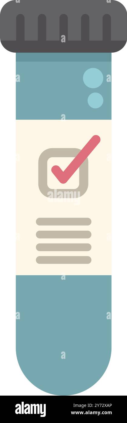 Medical test tube displaying positive test result icon Stock Vector ...