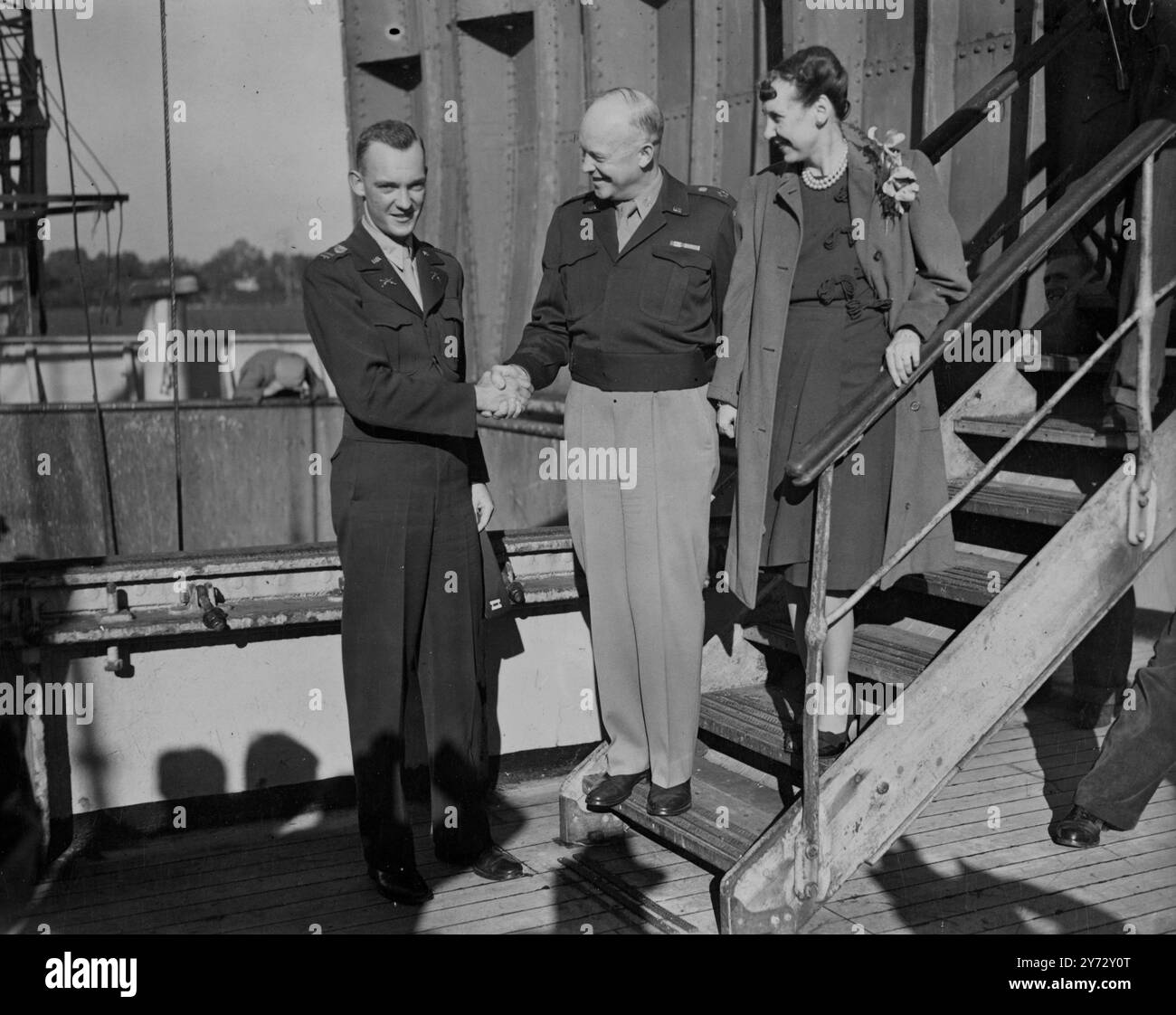 General Eisenhower Arrives in England 26 September 1946 Stock Photo