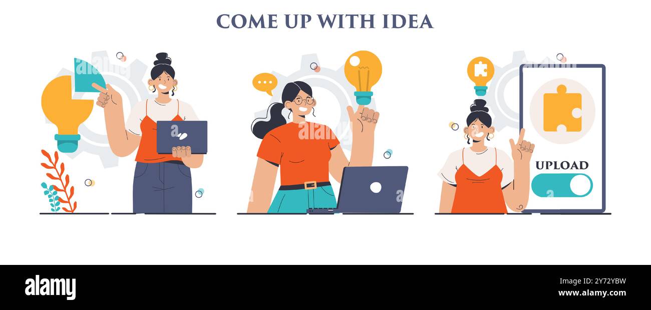 Come up with an idea concept set. Creative innovation or business ...
