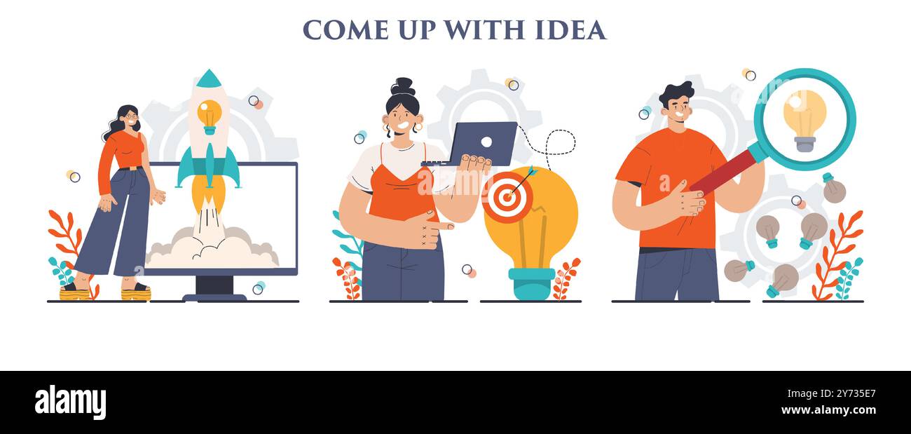 Come up with an idea concept set. Creative innovation or business ...