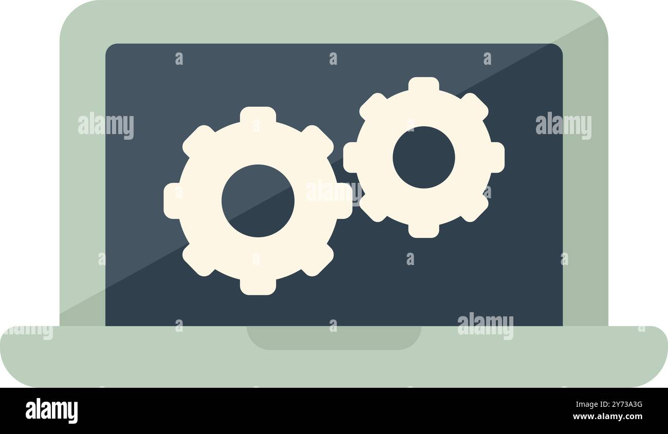 Isolated two gears icon Stock Vector Images - Alamy
