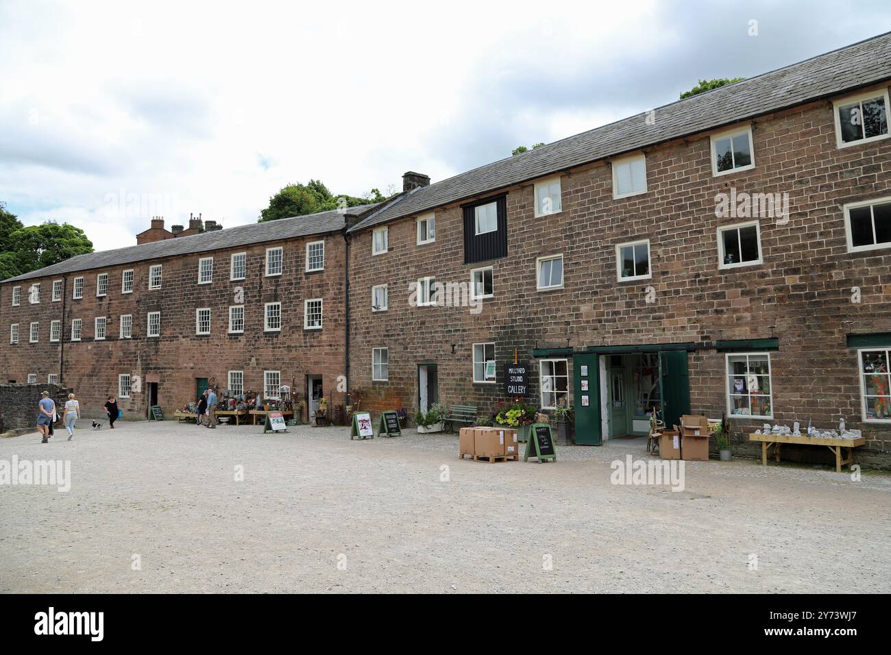 Cromford Mill in Derbyshire which was the first water powered cotton spinning mill Stock Photo