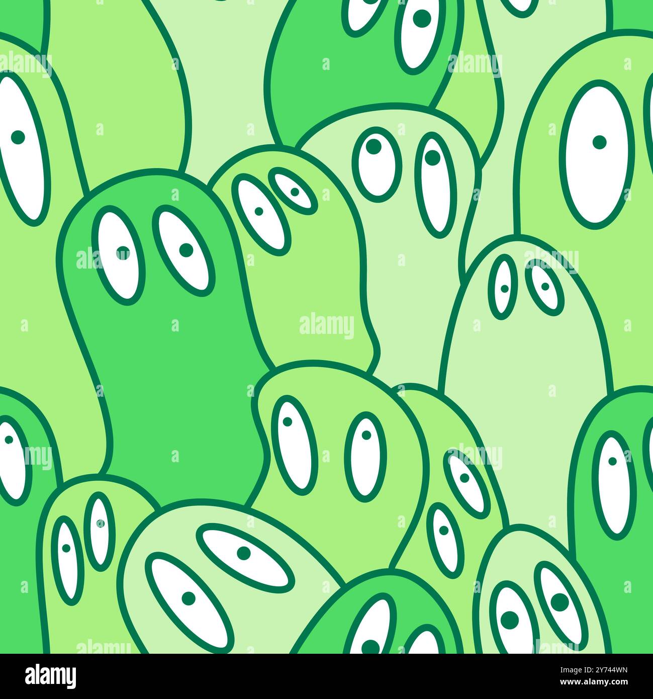 Cartoon monsters seamless funny aliens pattern for wrapping paper and ...