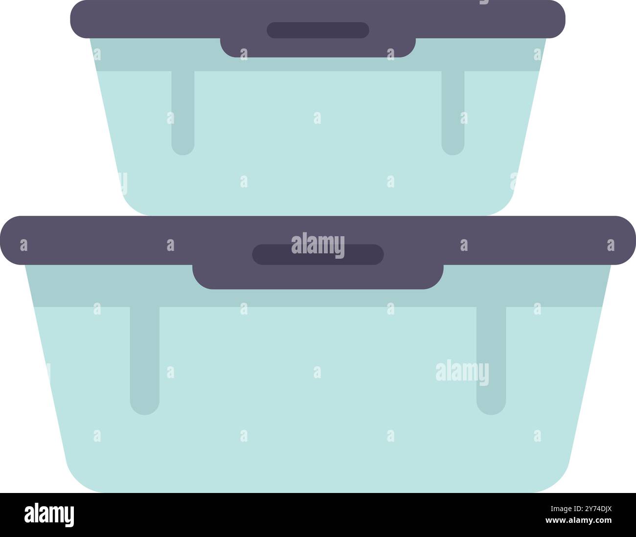 Stacked plastic containers of food Stock Vector Images - Alamy