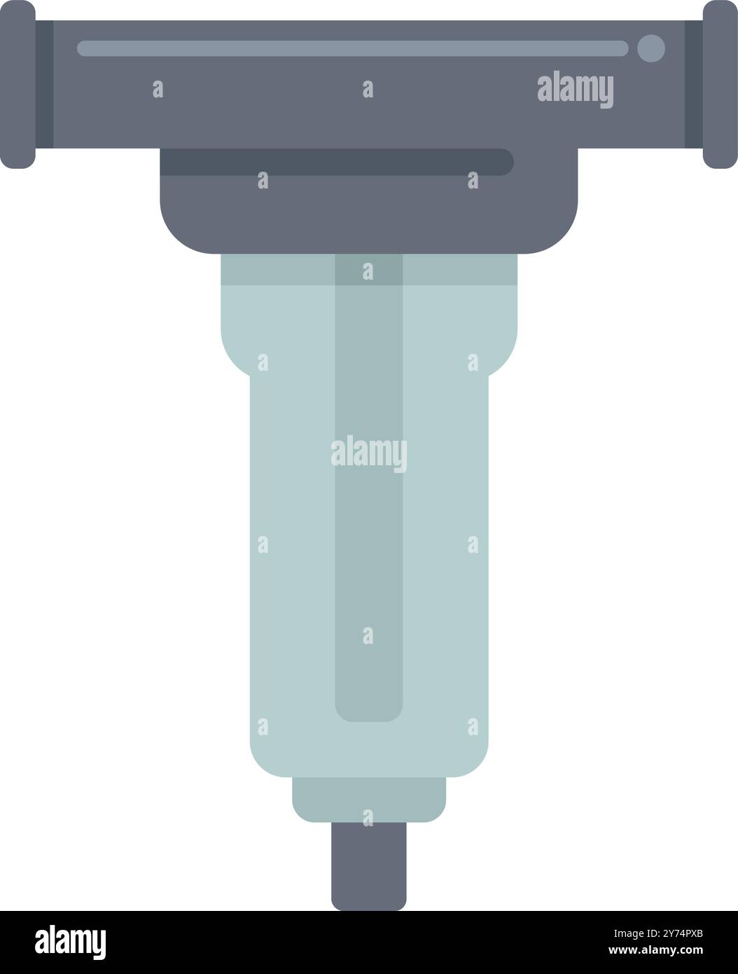 Water filter cartridge replacing old rusty pipe providing clean and ...