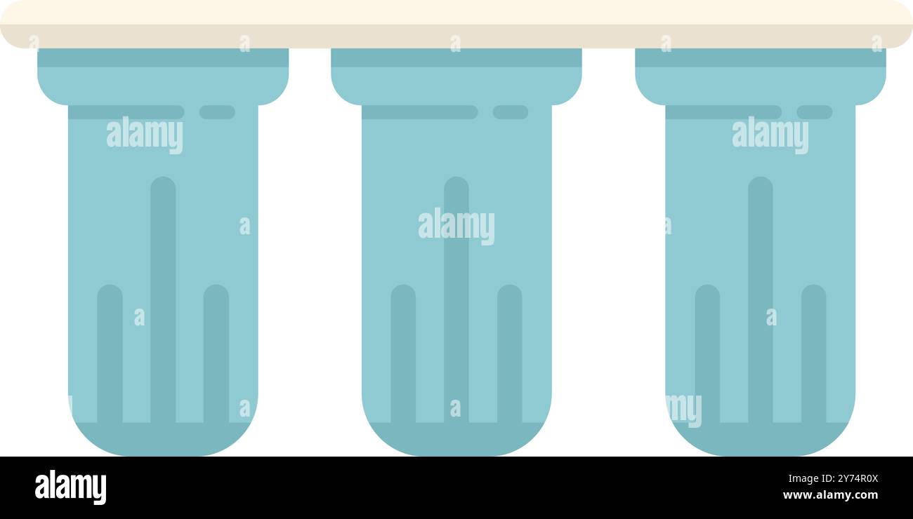 Ice cube tray making ice cubes for refreshing drinks Stock Vector