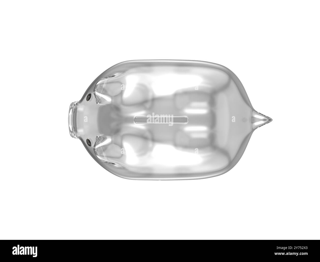Glass piggy bank on a white background. 3d illustration Stock Photo - Alamy