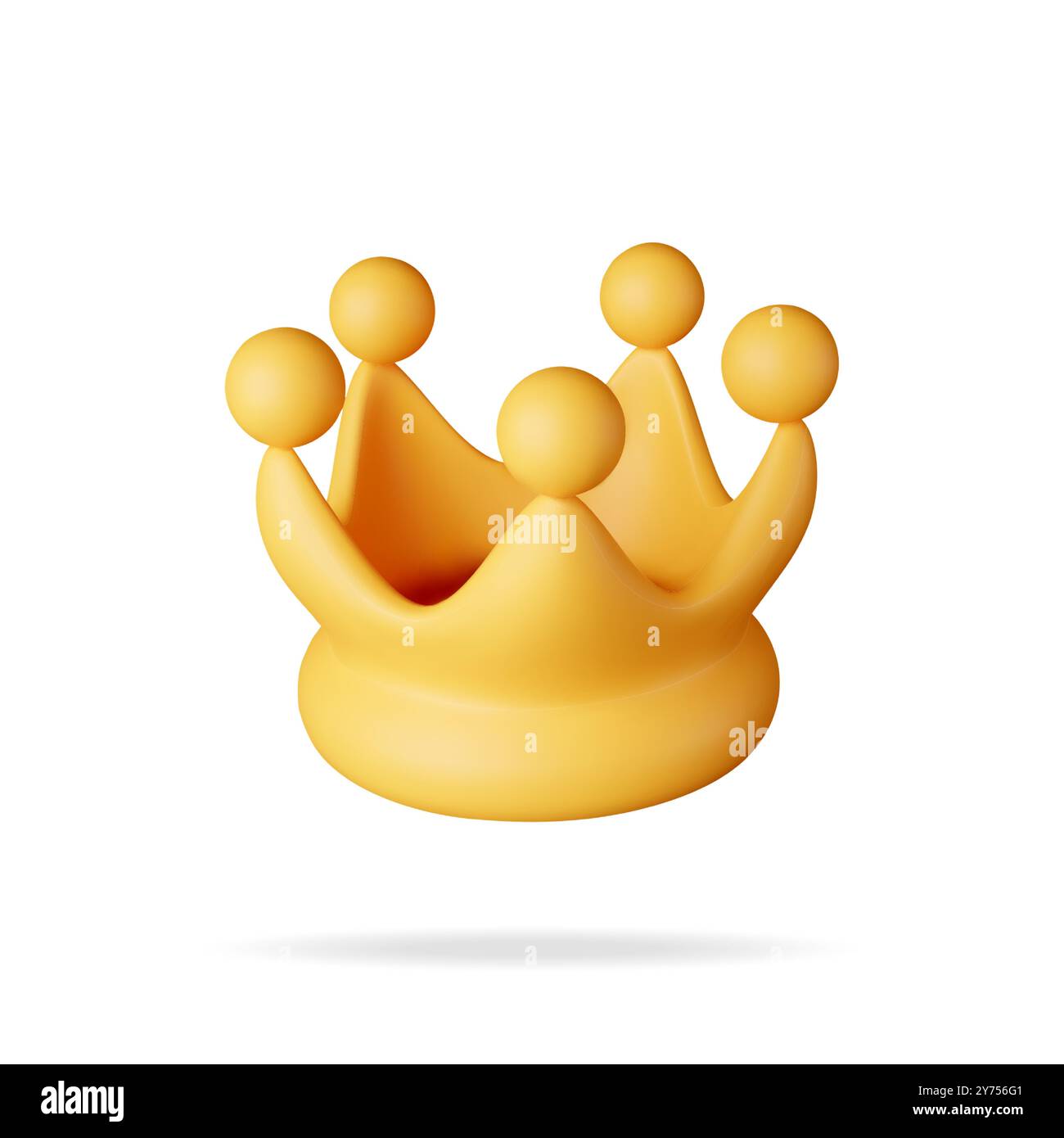 3D gold crown icon isolated on white Stock Vector Image & Art - Alamy