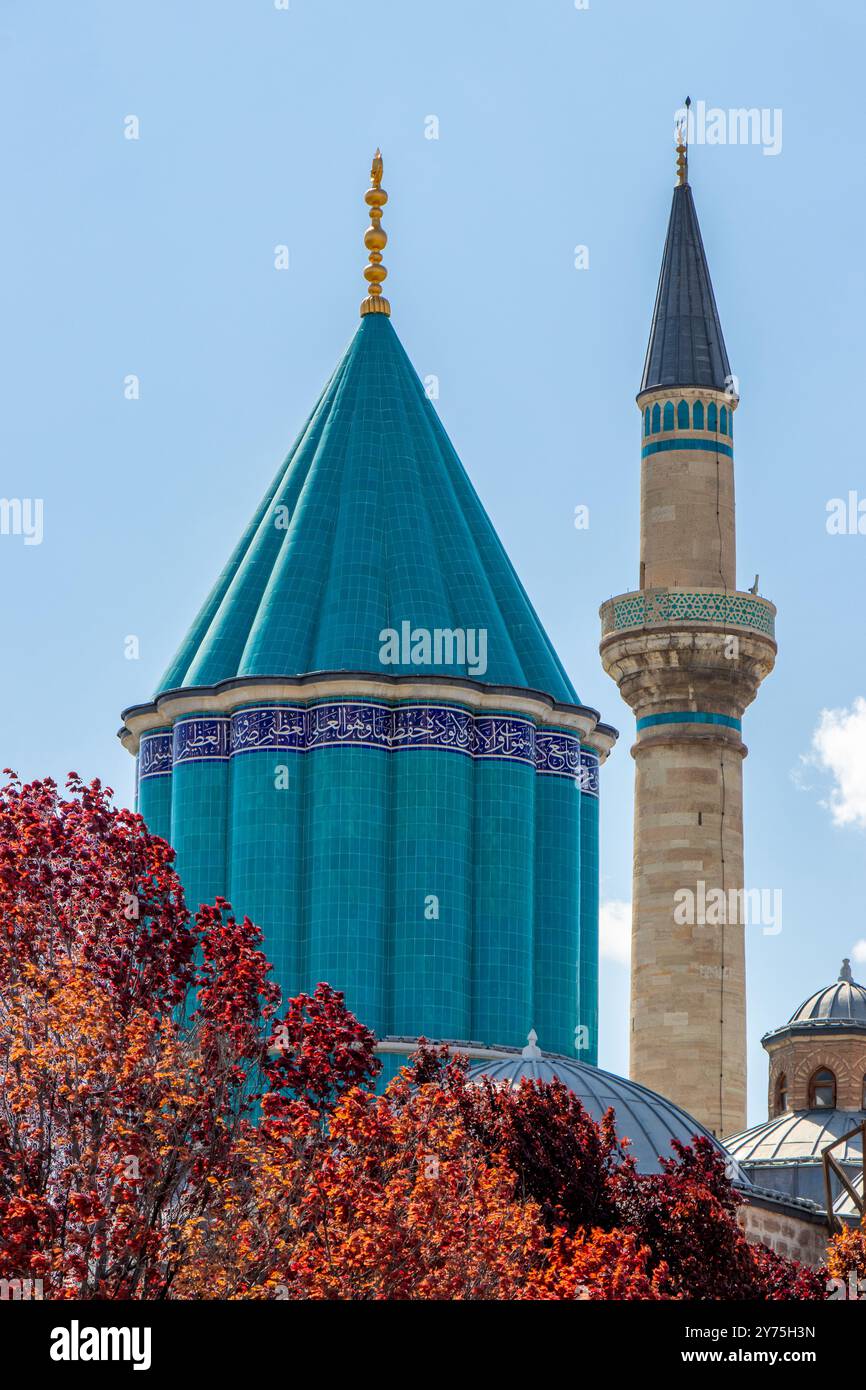 Mevlana Tomb and Mosque in Konya city of Turkey Stock Photo