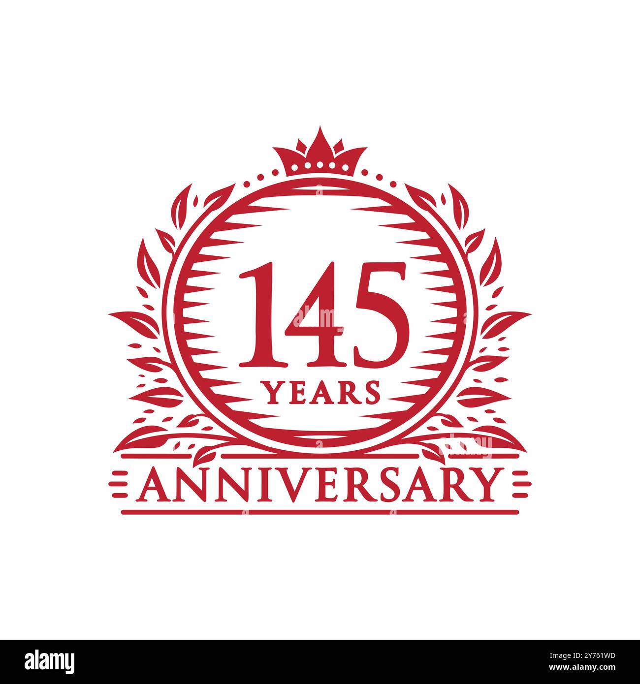 145 years celebrating anniversary design template. 145th anniversary ...