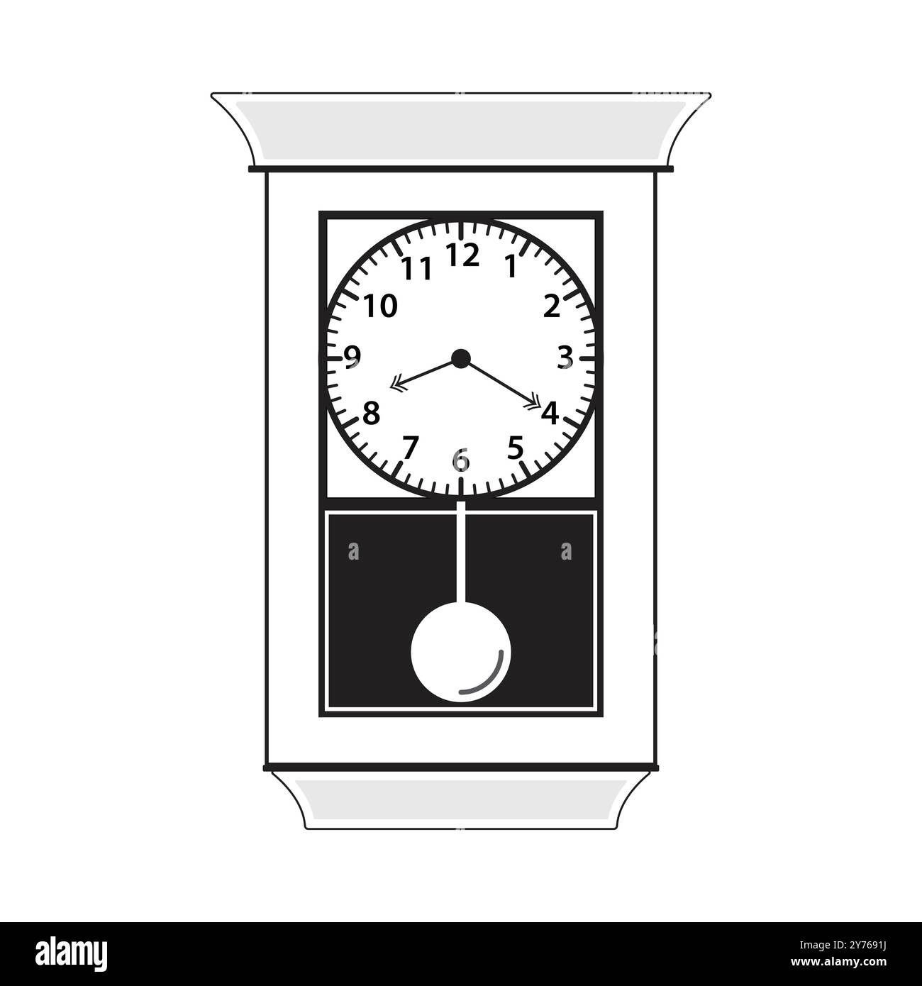 Wall Clock vector isolated on white background Stock Vector