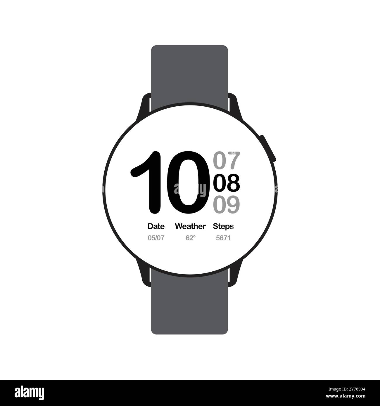 Smart watch isolate white background Vector Stock Vector