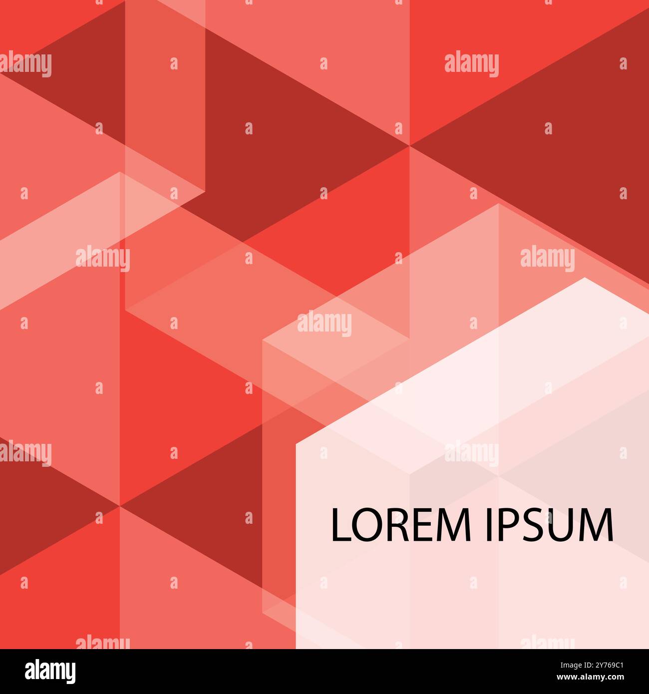 Abstract Background Hexagon Red Color Stock Vector