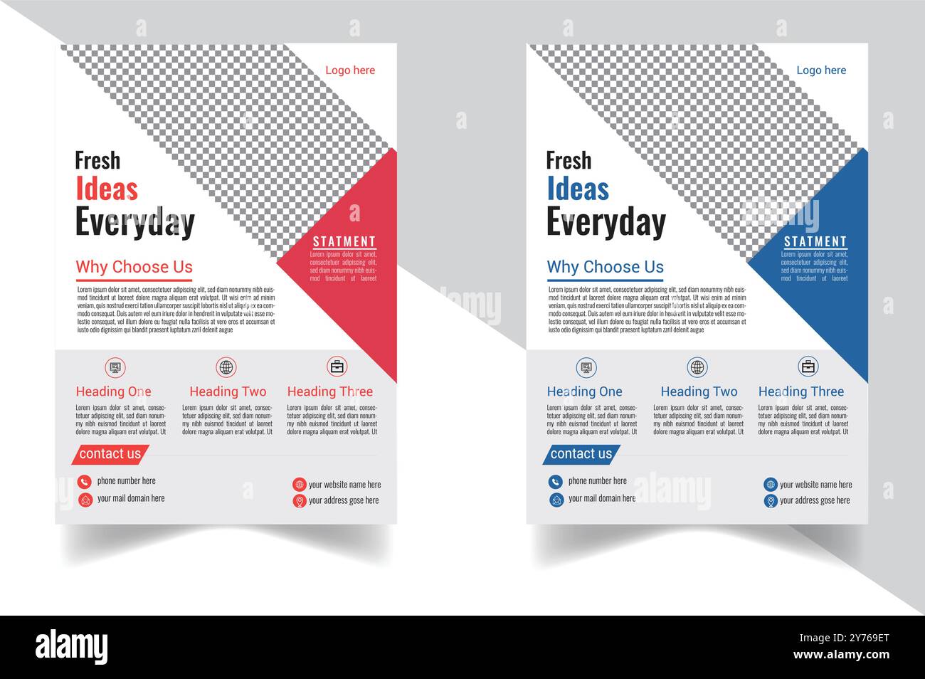 unique business flyer template Stock Vector