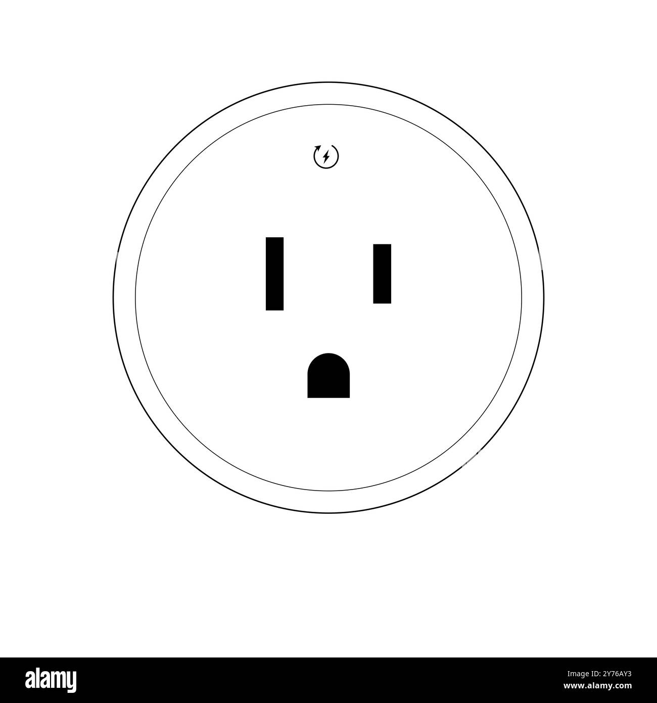 Wi-Fi US smart socket concept icon in thin line style Stock Vector