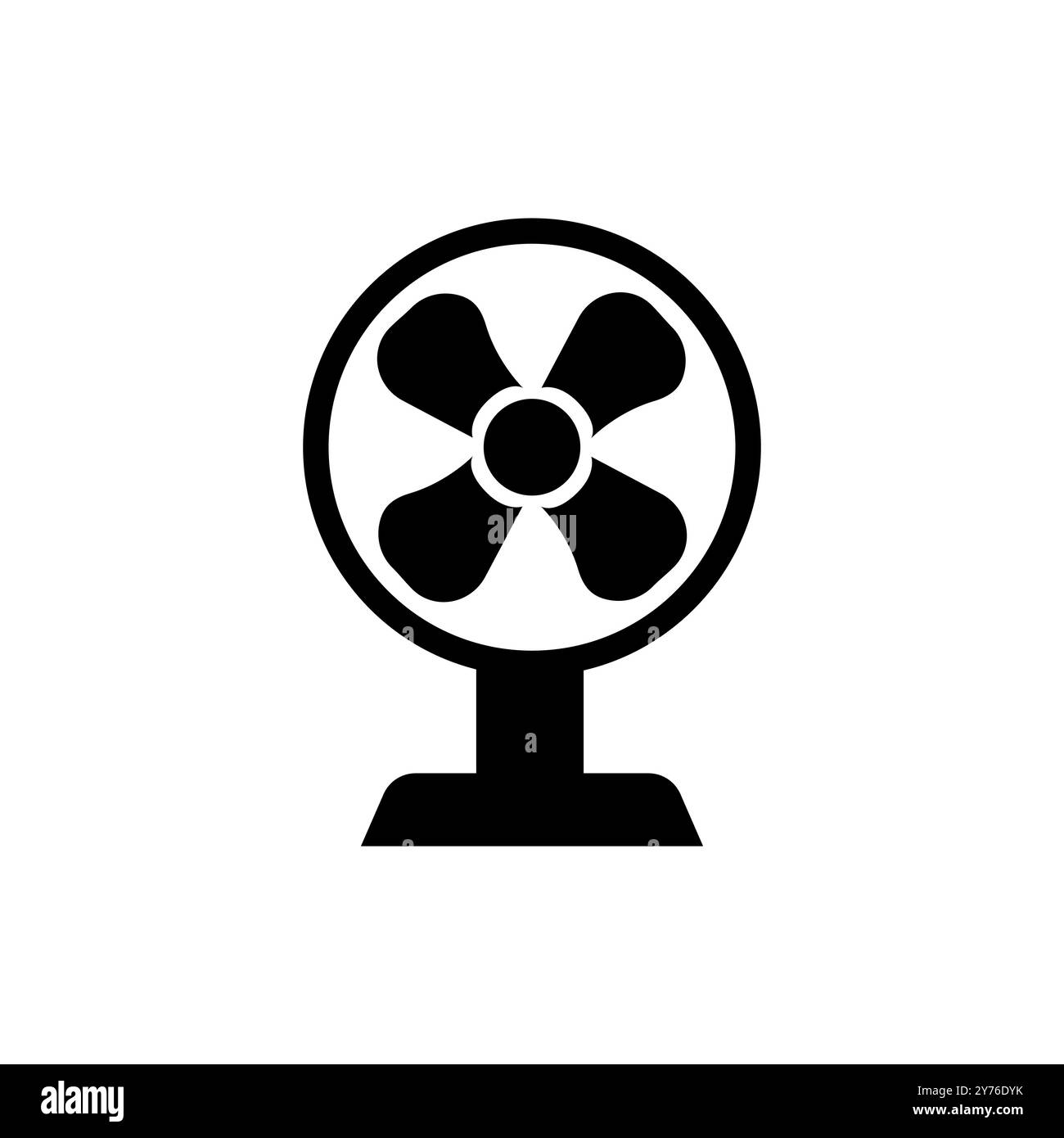 Cooling fan solid icon isolated on white background, Vector illustration Stock Vector
