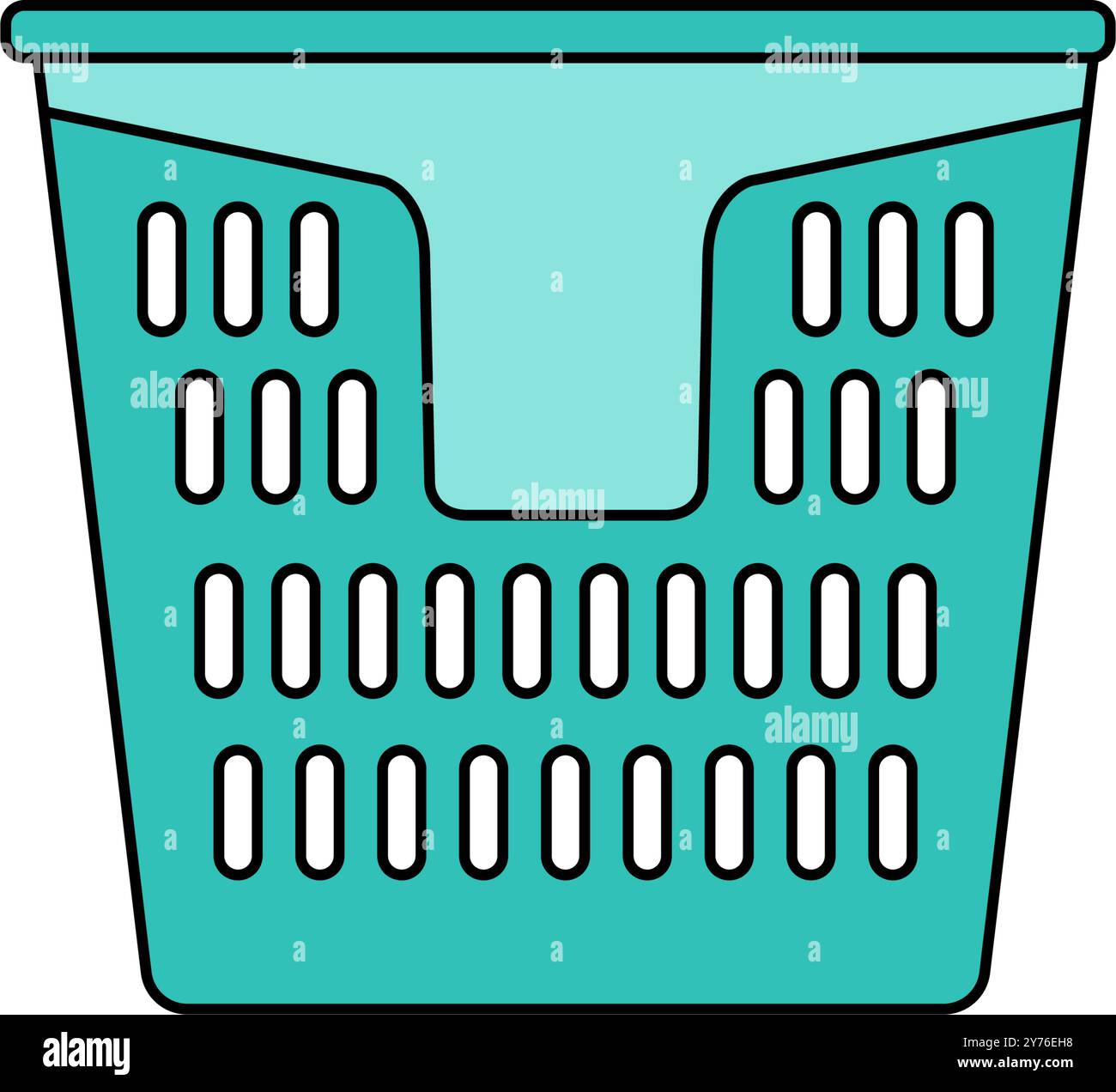 laundry basket outline filled icon. vector design illustration Stock Vector