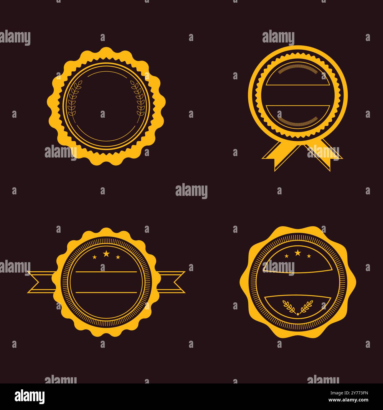 Blank vector vintage classic style badges Stock Vector Image & Art - Alamy