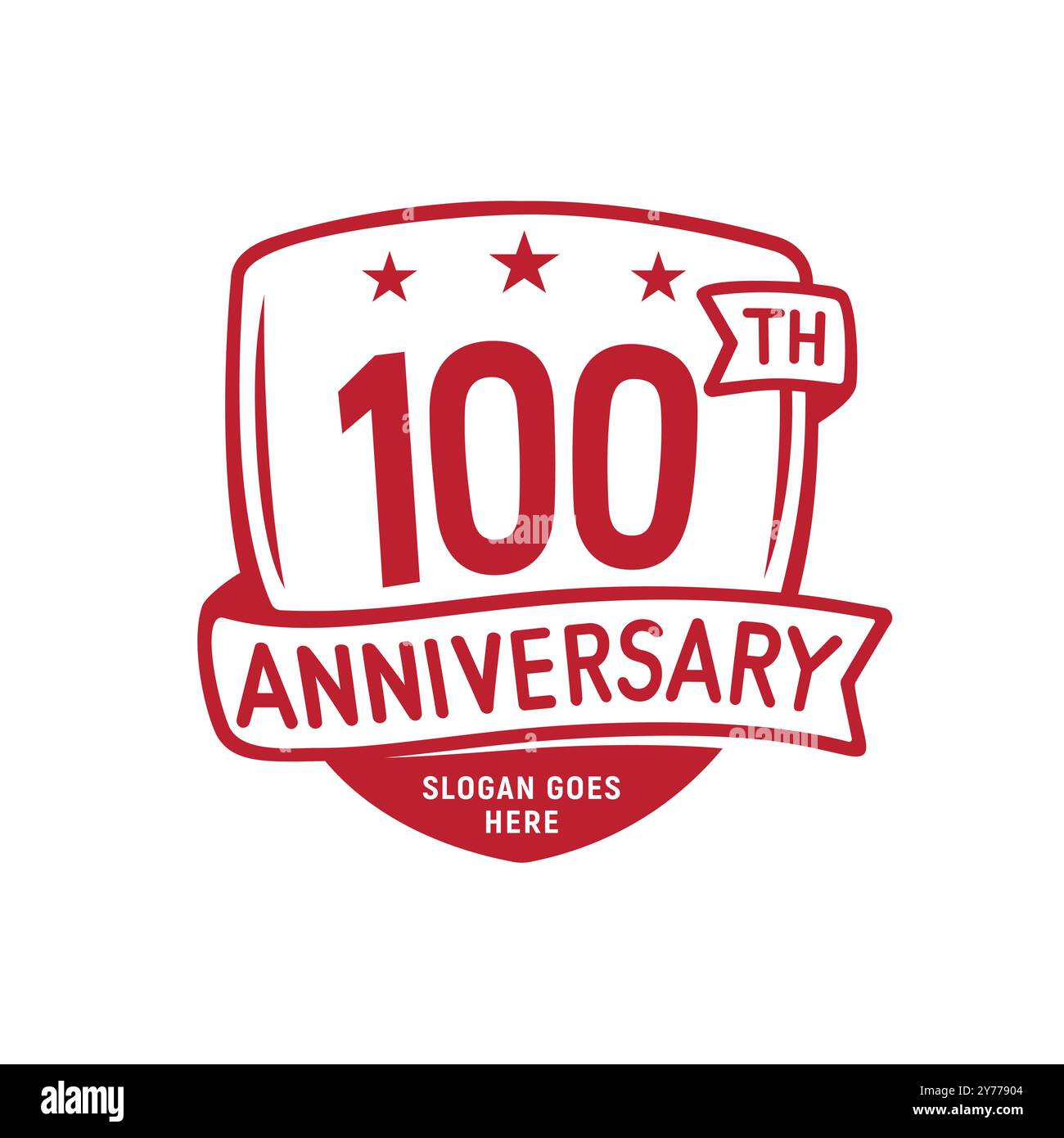 100 years anniversary celebration shield design template. 100th ...