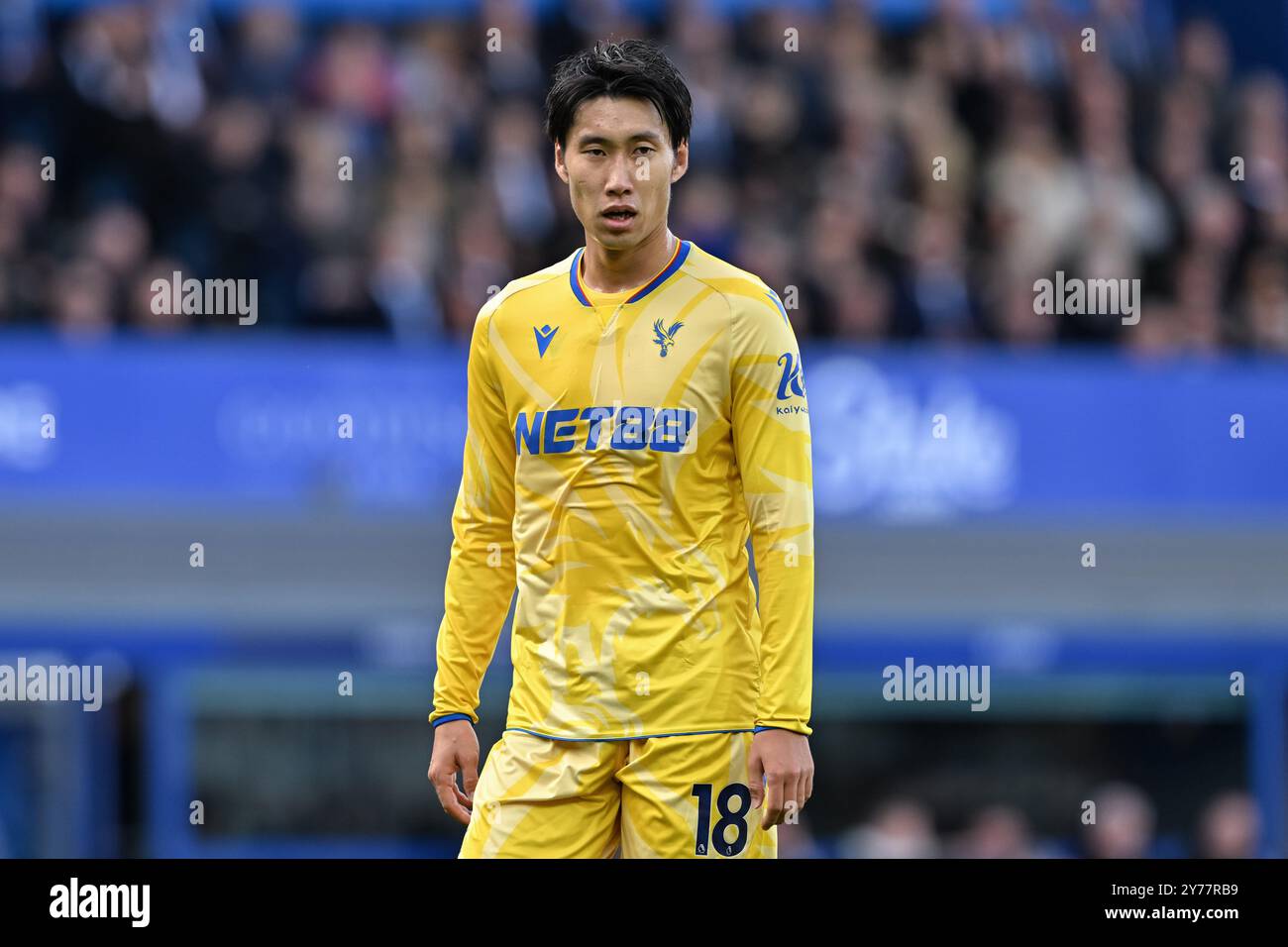 Daichi Kamada of Crystal Palace during the Premier League match Everton vs Crystal Palace at Goodison Park, Liverpool, United Kingdom, 28th September 2024  (Photo by Cody Froggatt/News Images) Stock Photo
