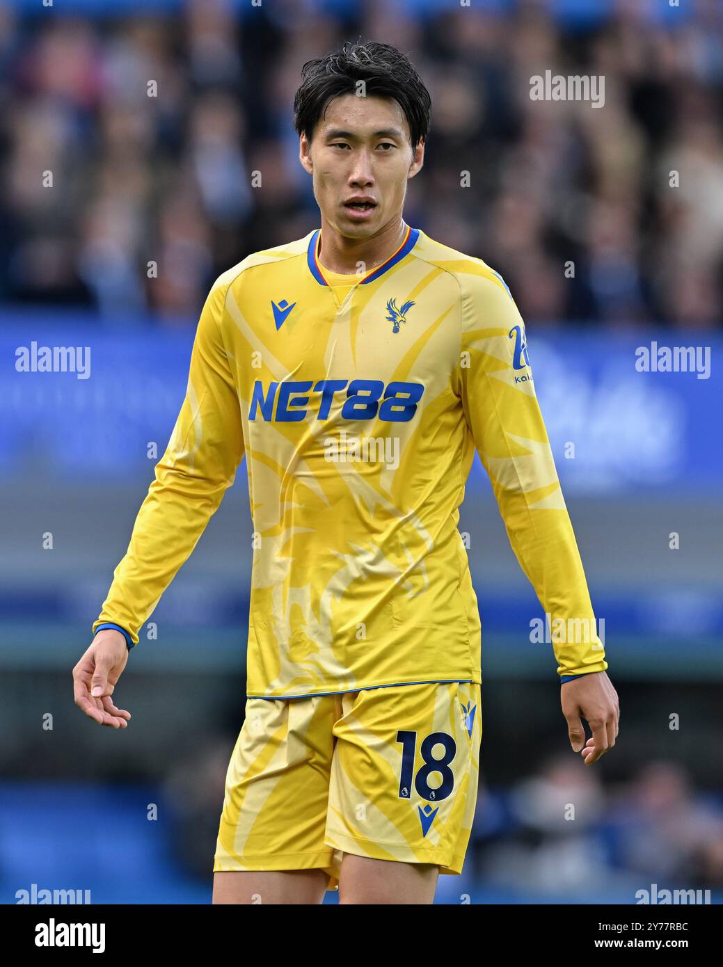 Daichi Kamada of Crystal Palace during the Premier League match Everton vs Crystal Palace at Goodison Park, Liverpool, United Kingdom, 28th September 2024  (Photo by Cody Froggatt/News Images) Stock Photo