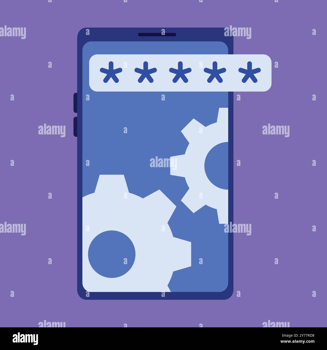 Cyber Security vector illustration. Mobile Security protection vector ...