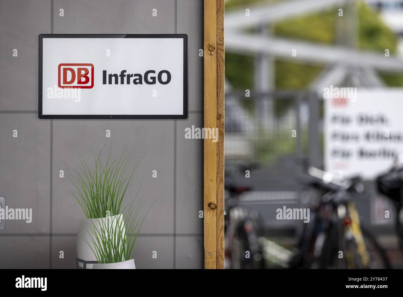 InfraGo Logo Of The Infrastructure Company Of Bahn AG At Gesundbrunnen infrago-logo-of-the-infrastructure-company-of-bahn-ag-at-gesundbrunnen
