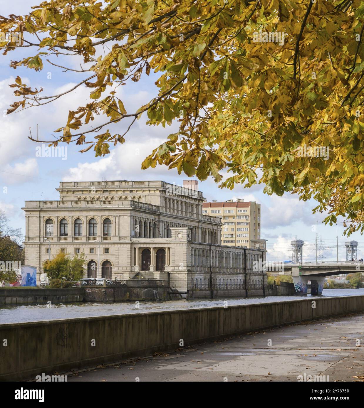 Kaliningrad, Russia, 2021, October 18: The building of the Konigsberg stock exchange. Kaliningrad art Museum. The architecture of prewar Germany, Euro Stock Photo
