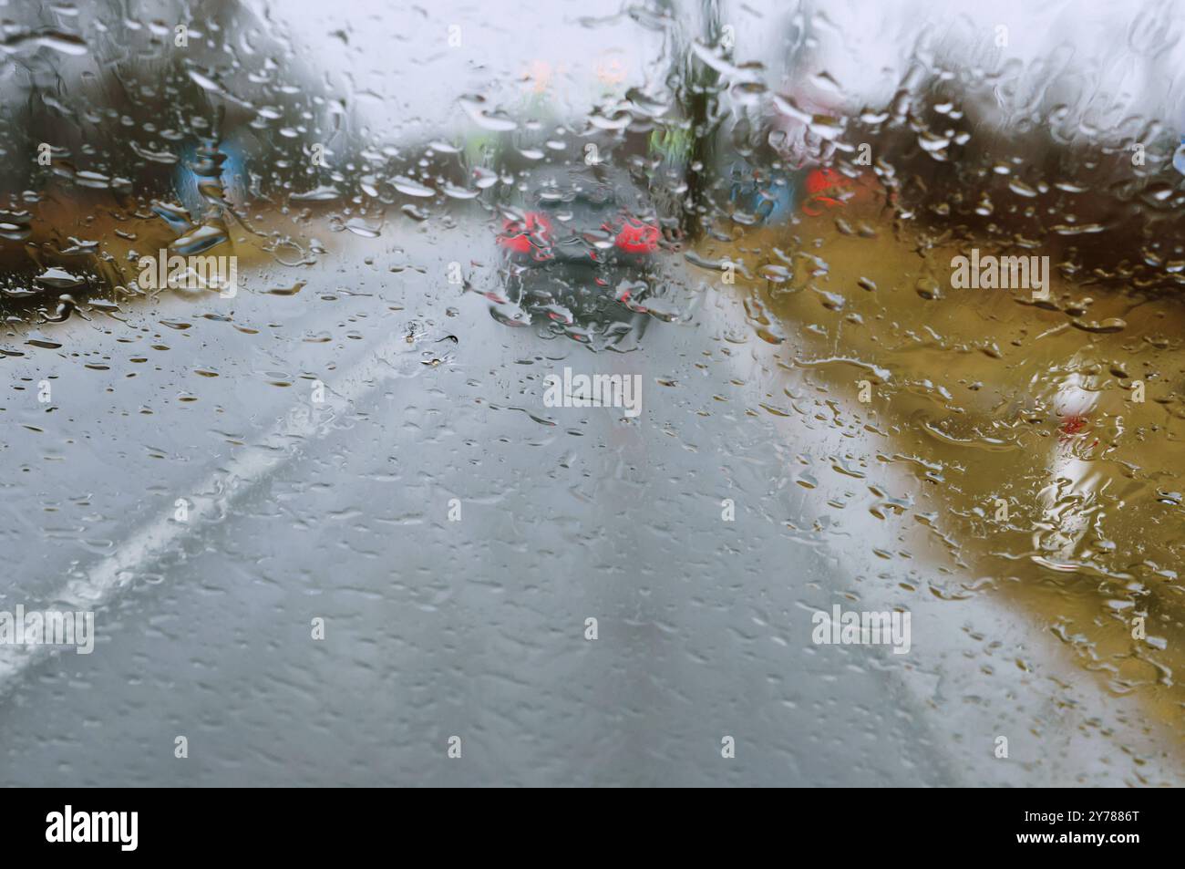 Car heavy rain drops rain hi-res stock photography and images - Alamy