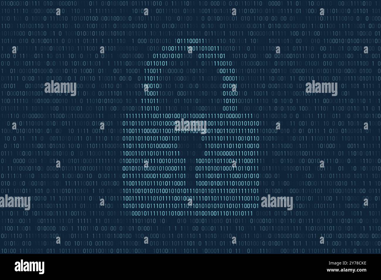 Cyber security padlock on the binary background Stock Vector Image ...