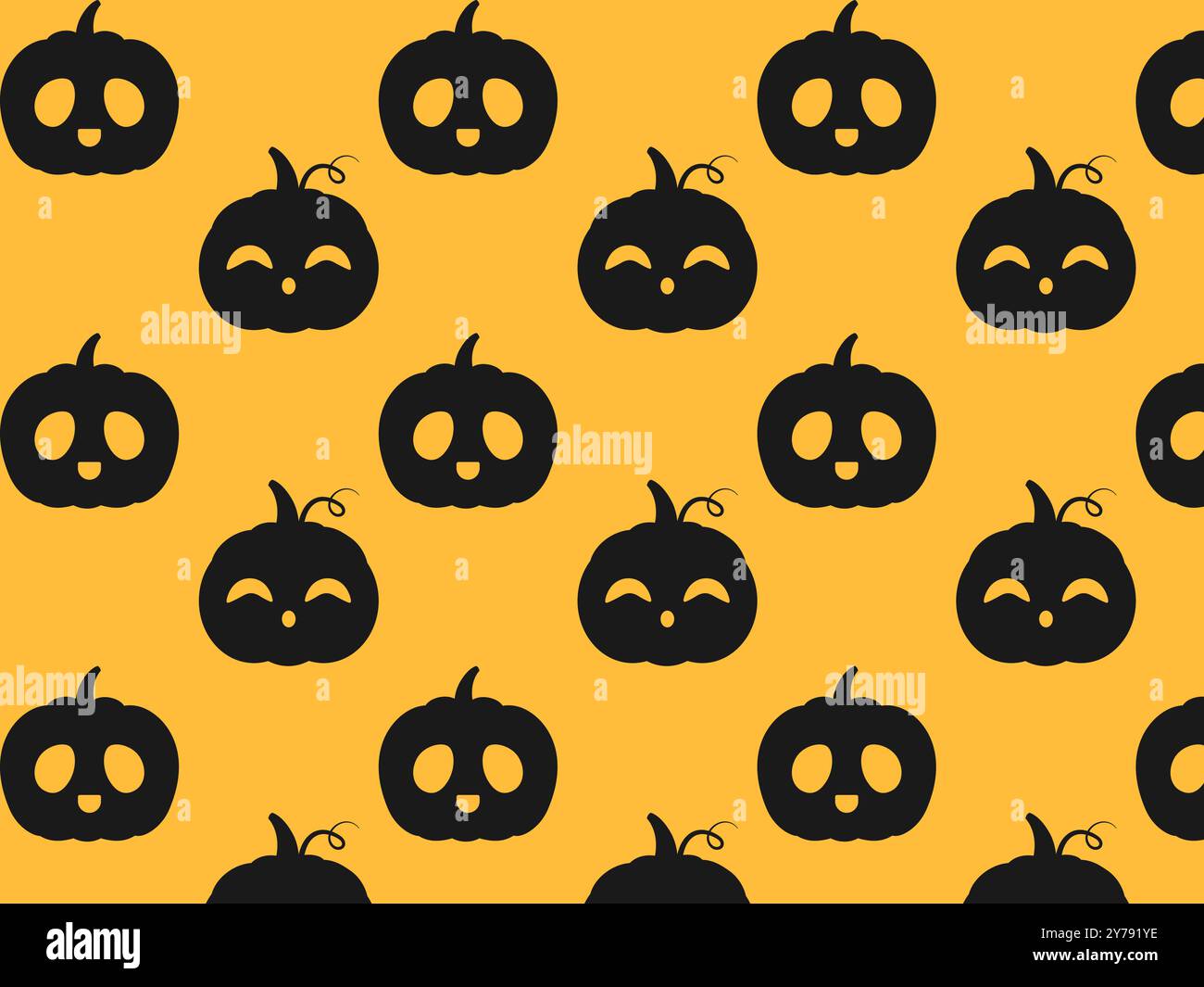 Halloween pumpkins pattern. Vector illustration Stock Vector Image ...