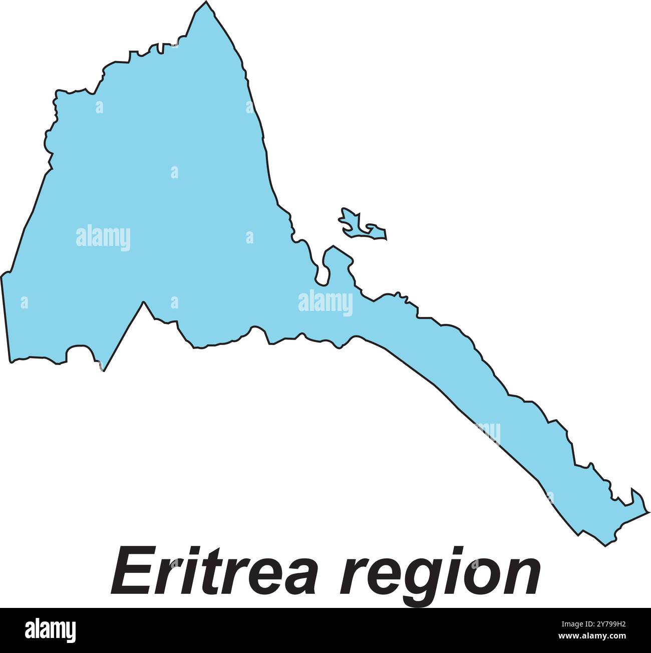 Eritrea region map vector illustration symbol design Stock Vector