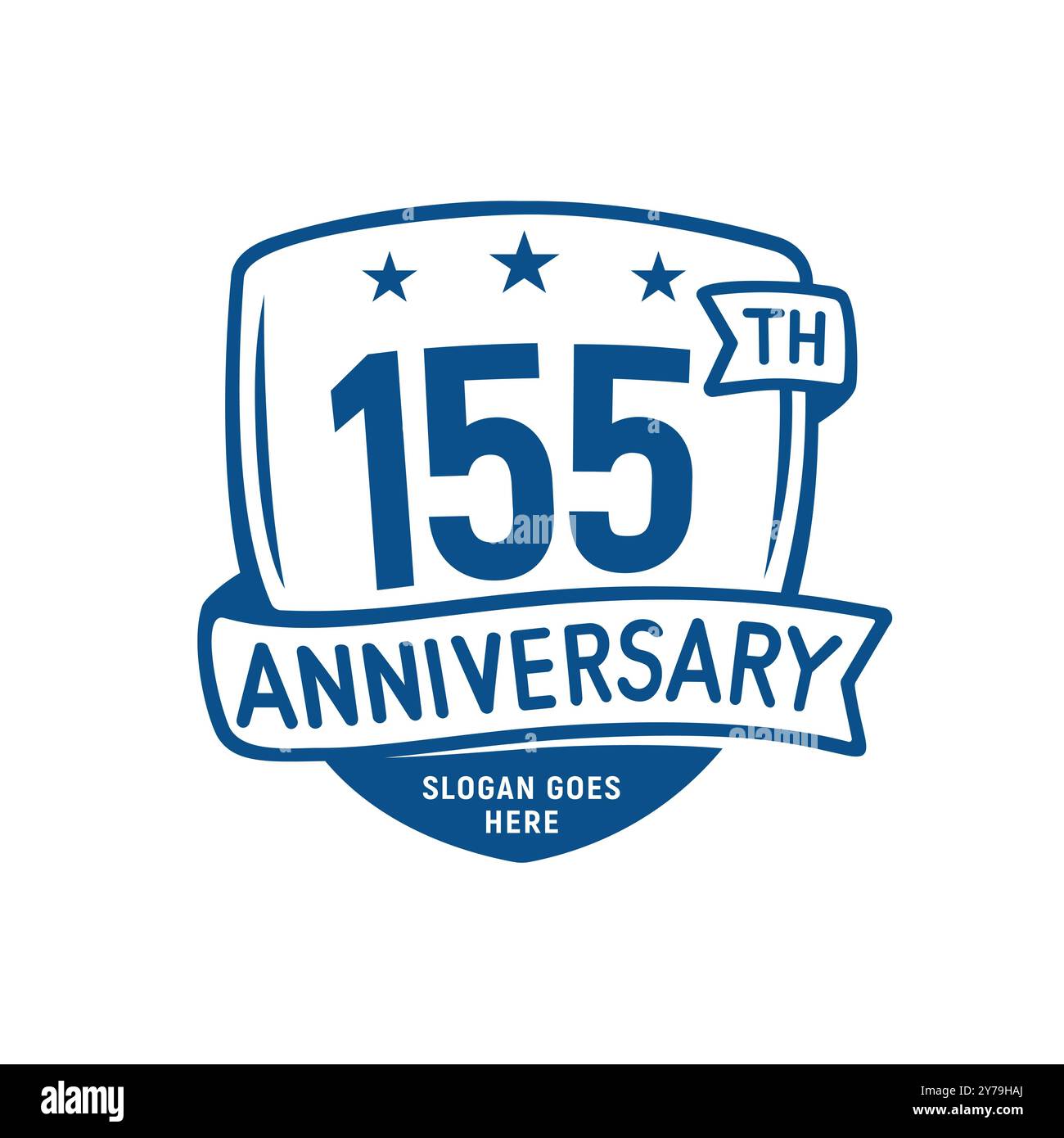 155 years anniversary celebration shield design template. 155th ...
