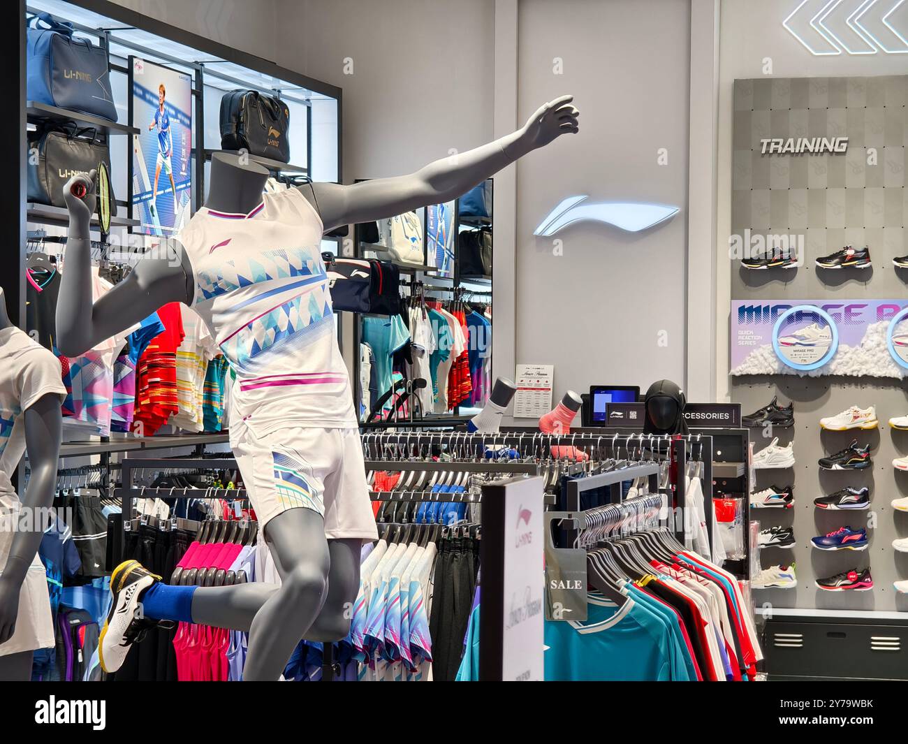 KUALA LUMPUR, MALAYSIA - AUGUST 28, 2024: Li Ning brand retail shop in ...