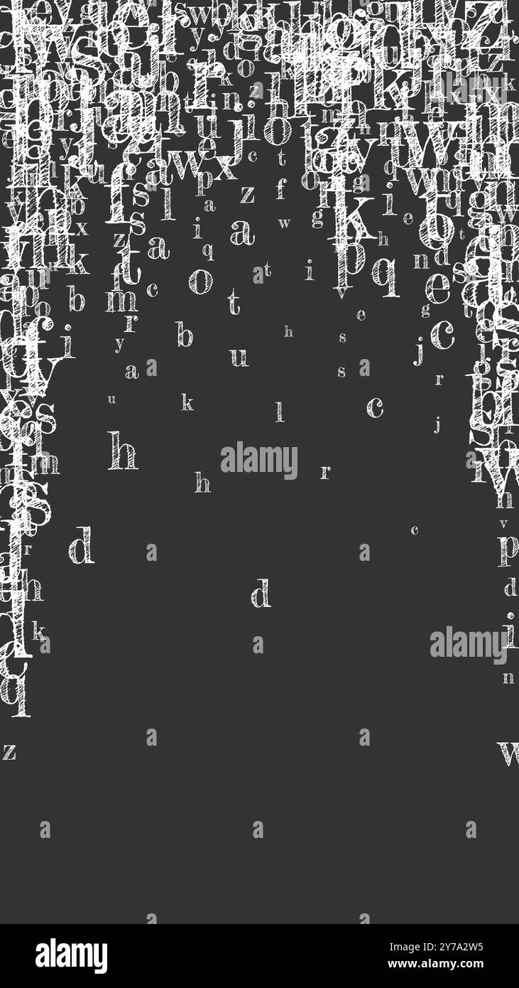 Foreign Language Lettering Alphabet study illustration words Black and White Stock Photos & Images ...